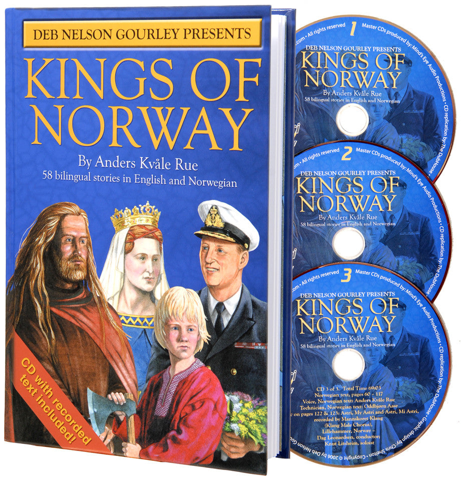 Kings of Norway bilingual book includes 3 audio CDs - Anders Kvåle Rue