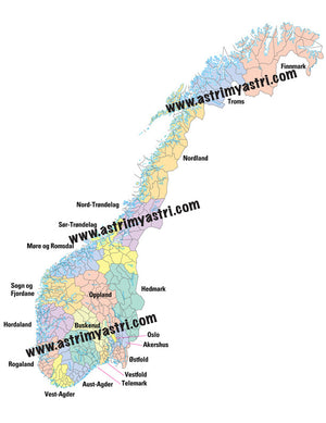 Norwegian Genealogy Kit — (supplies for 60 people) map posters genealogy research in all of Norway